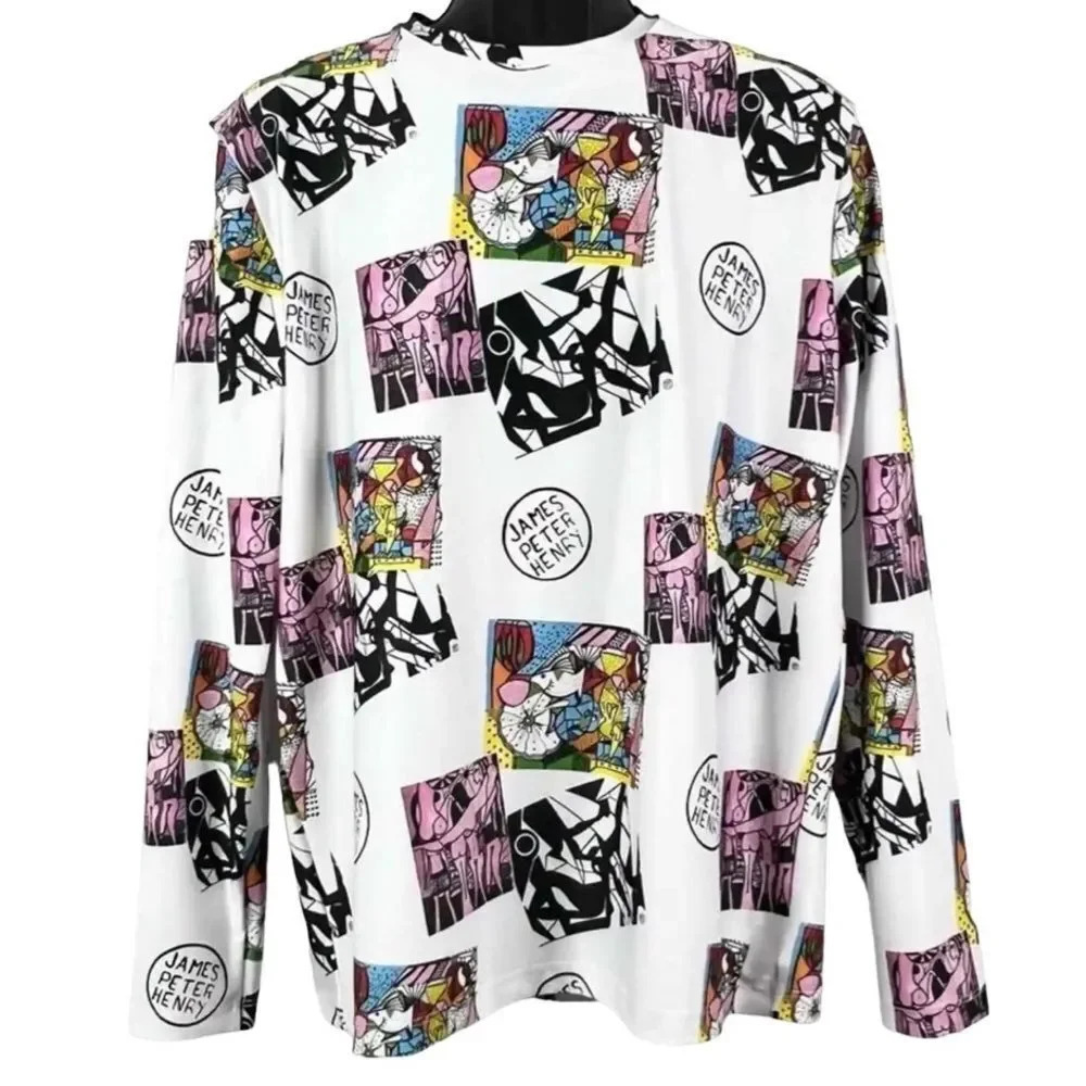 Nwt Swiminista X James Peter Henry Good Vibes Rash Guard Art Toss Print S